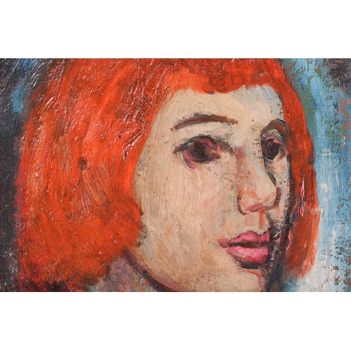 13 - † Reg Gammon (1894-1997), 'Girl with Red Hair', signed 'Gammon' (lower left), oil on board, 39 x 27 ... 