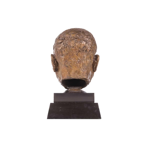 150 - † Sir Jacob Epstein (1880-1959), Head of Ivan Maisky, gold patina bronze, 26 cm high, on a slate bas... 