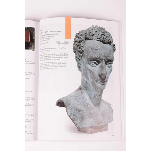 154 - † Sir Jacob Epstein (1880-1959), Bust of The Honourable Wynne Godley, green patinated bronze, 52 cm ... 