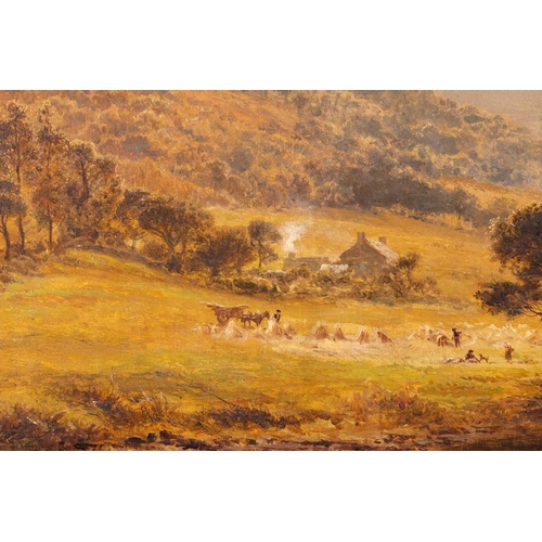 16 - R. Gallon (1845 - 1925), Landscape with a small farmhouse, signed 'R Gallon' (lower right), oil on c... 