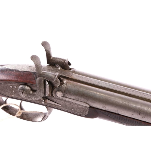 173 - George Gibbs of Bristol 500 calibre double-barreled express percussion sporting gun, the sidelock wi... 