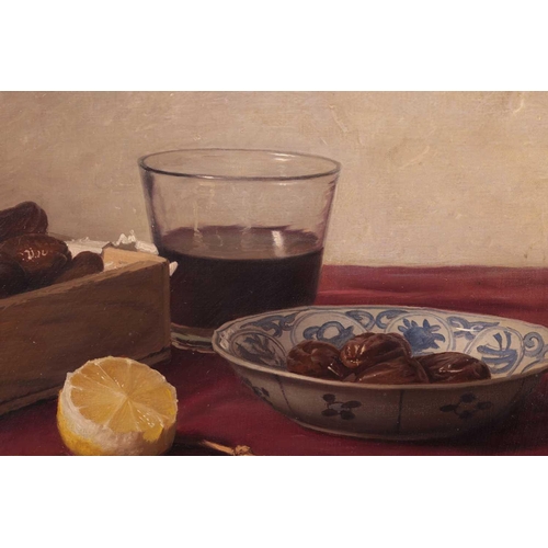 2 - † Johannes Hendrik Eversen (Dutch 1906 - 1995), Still life with pewter flagon, fruit, glass and bowl... 