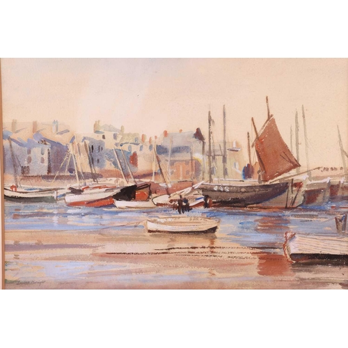 20 - † Dame Laura Knight (1877 - 1979), 'No. 1 Fishing Boats' - a harbour scene, signed Laura Knight in p... 