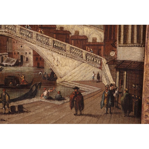 24 - Venetian School (18th Century), A pair of Venetian landscapes: The Rialto Bridge from the south and ... 