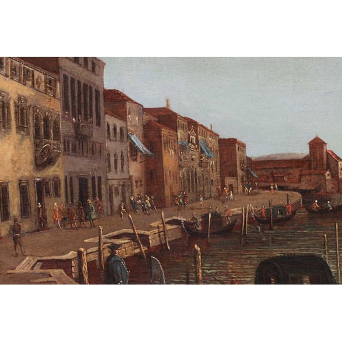 24 - Venetian School (18th Century), A pair of Venetian landscapes: The Rialto Bridge from the south and ... 