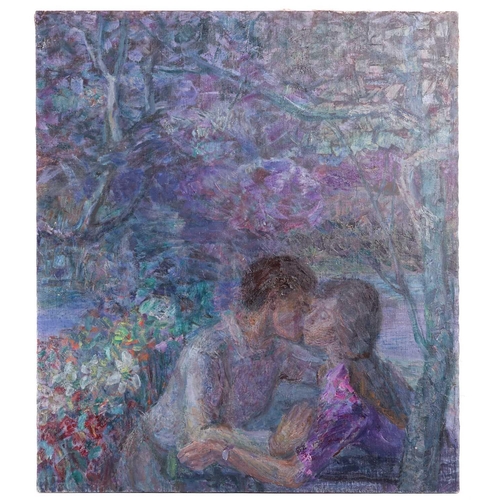 27 - Noe Nesterovich Gedenidze (Russian/Georgian, 1914 - 2002), First Kiss (1982), inscribed verso in Rus... 