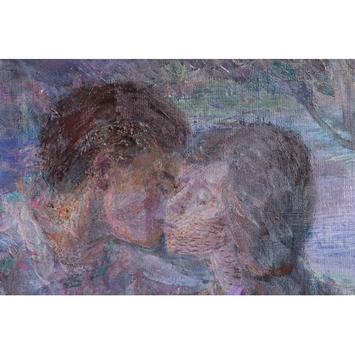 27 - Noe Nesterovich Gedenidze (Russian/Georgian, 1914 - 2002), First Kiss (1982), inscribed verso in Rus... 