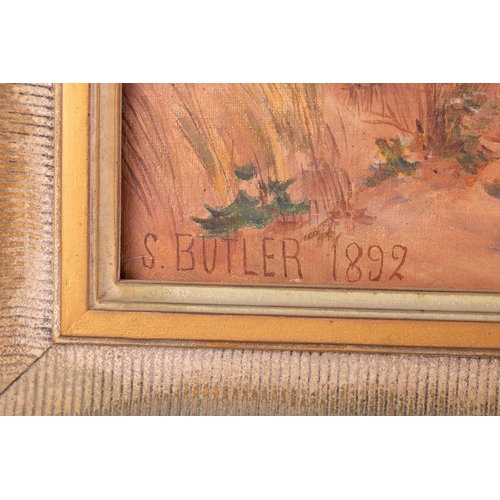 28 - S. Butler (British, 19th century), Coastal Landscape, signed 'S. Bulter 1892' (lower left), oil on c... 