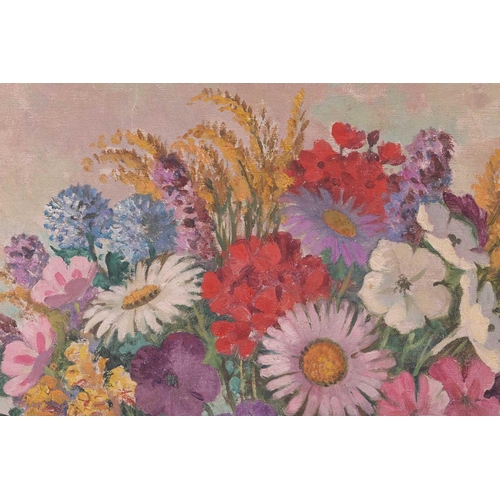 43 - † Bernard Ninnes (1899-1971), Jug of flowers, signed 'Bernard Ninnes' (lower right), oil on canvas, ... 