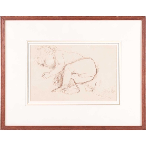 48 - † Augustus John (1878-1961), 'Pyramus Asleep', unsigned, pen and ink, 17cm x 26cm, framed and glazed... 