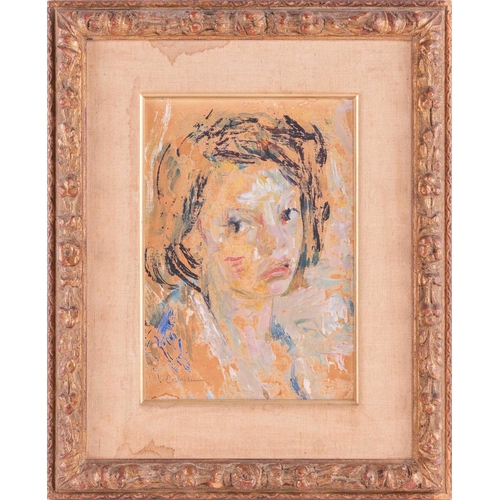 53 - † Luigi Corbellini (Italian,1901 - 1968), Portrait of a girl, signed 'Corbellini' (lower left), oil ... 