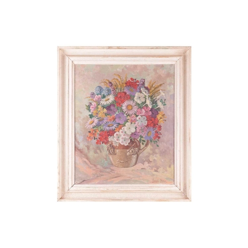 43 - † Bernard Ninnes (1899-1971), Jug of flowers, signed 'Bernard Ninnes' (lower right), oil on canvas, ... 