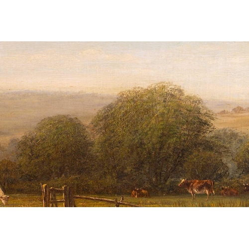 55 - William Luker (1828 - 1905), Landscape with cattle by a river, signed indistinctly 'W. Luker' (lower... 