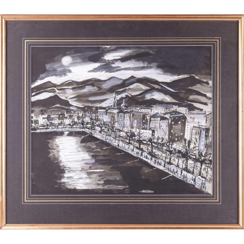 58 - † John Paddy Carstairs (1916 - 1970), Night Promenade Scene, possibly Nice, signed 'John Paddy Carst... 