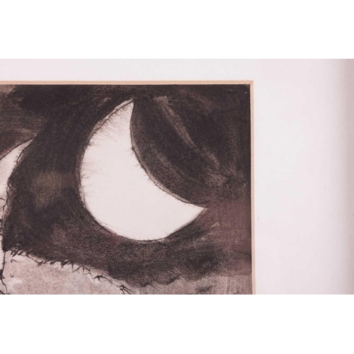 74 - † John Kingerlee (b 1936), Figure and dog in moonlight, signed 'Kingerlee 1967' (lower right), pen a... 