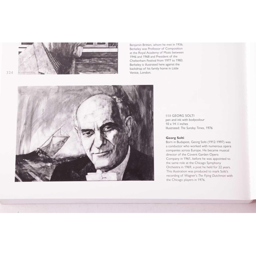 80 - † Barry Fantoni (b.1940), Portrait of Georg Solti, unsigned, pen and ink with bodycolour, 25 x 36 cm... 