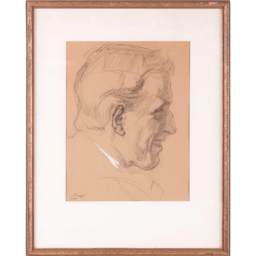 86 - Carl Bantzer (German,1857-1941), Profile portrait of a Gentleman, signed and dated 'C. Bantzer 1904'... 