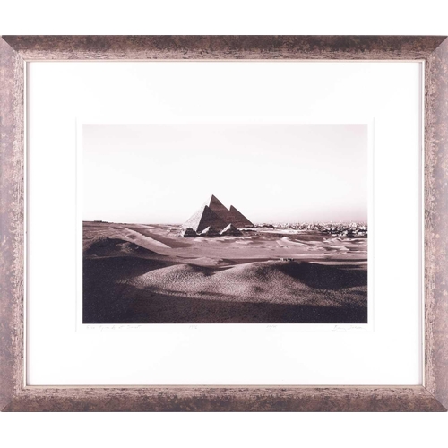 90 - Barry Iverson (American, b.1956), 'Giza Pyramids at Sunset (1996), signed and numbered 20/75 in penc... 