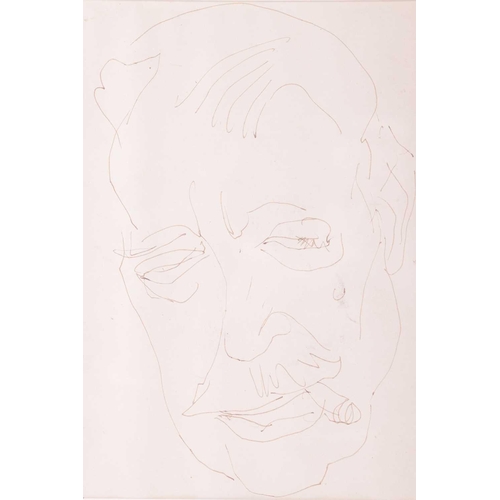 95 - Henri Gaudier-Brzeska (1891 - 1915), Two Heads, Haldane Macfall, inscribed verso, pen and ink, each ... 