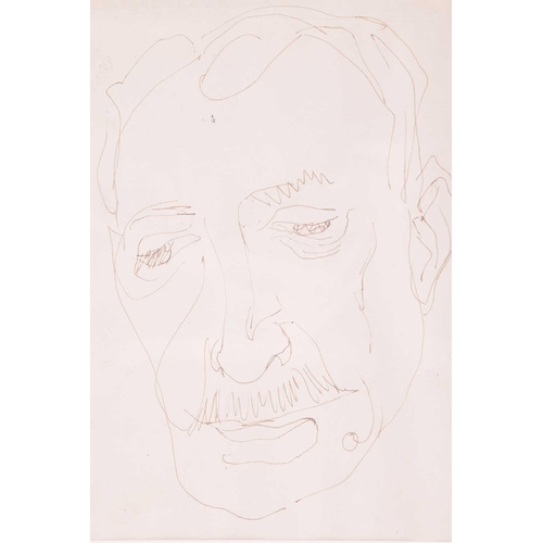 95 - Henri Gaudier-Brzeska (1891 - 1915), Two Heads, Haldane Macfall, inscribed verso, pen and ink, each ... 