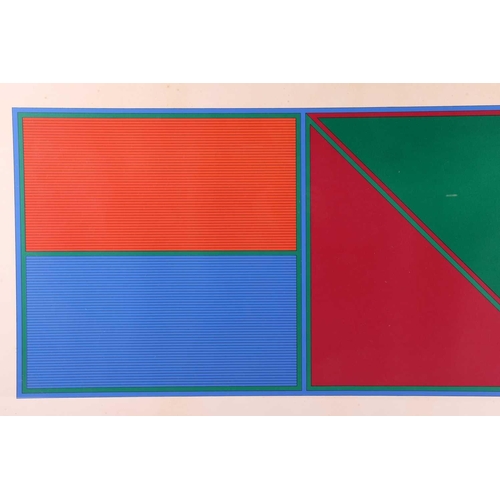 96 - † Gordon House (1932-2004), 'Triangle G', 1971 colour screenprint, unsigned, 53 cm x 96 cm framed an... 