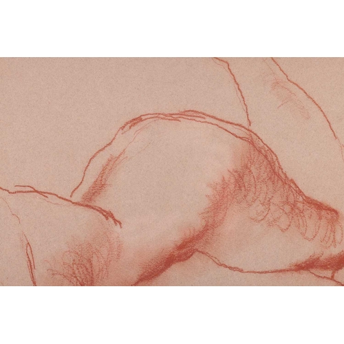 98 - † Frank Dobson (1886 - 1963), Recumbent Nude Facing Down, unsigned, red chalk and pastel, 28.5 x 39 ... 