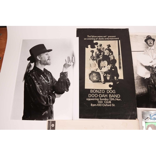 301 - A collection of original Bonzo Dog Doo-Dah Band ephemera, comprising a small promotional poster for ... 