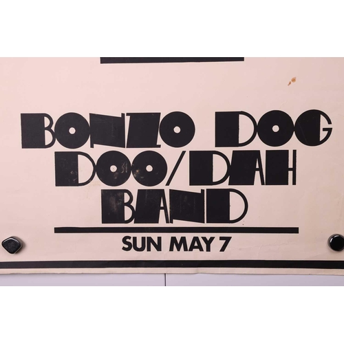 302 - An original monochrome poster from the 1967 Bonzo Dog Doo-Dah Band concert at the Marquee (London), ... 