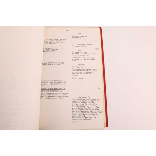 305 - 'Sir Henry at Rawlinson End': an original film 'Shooting Script I' from the 1980 film, written by Vi... 