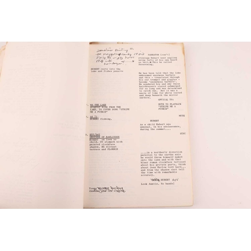 305 - 'Sir Henry at Rawlinson End': an original film 'Shooting Script I' from the 1980 film, written by Vi... 