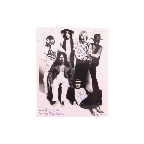 308 - The Bonzo Dog Doo-Dah Band: a fully signed black and white photograph of the band, with the signatur... 