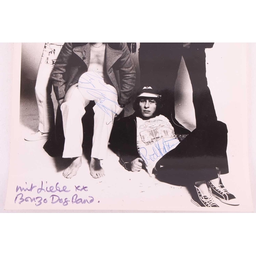 308 - The Bonzo Dog Doo-Dah Band: a fully signed black and white photograph of the band, with the signatur... 