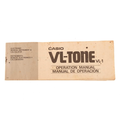 312 - A Casio VL-Tone VL-1 Keyboard, with original carry pouch and operation manual, from the personal col... 