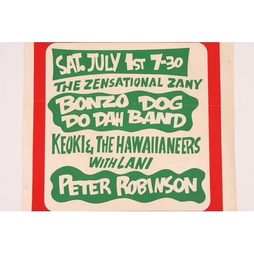 351 - An original concert poster for 'The Zensational Zany Bonzo Dog Do Dah Band' at the Theatre Royal St ... 