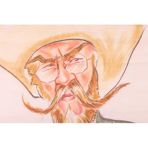 381 - A Hallam (20th century), a portrait of Vivian Stanshall, watercolour, signed and dated '72, believed... 