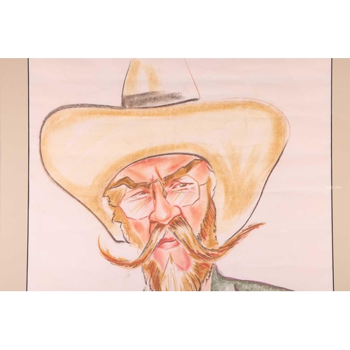 381 - A Hallam (20th century), a portrait of Vivian Stanshall, watercolour, signed and dated '72, believed... 