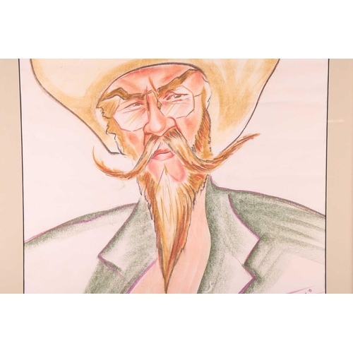 381 - A Hallam (20th century), a portrait of Vivian Stanshall, watercolour, signed and dated '72, believed... 