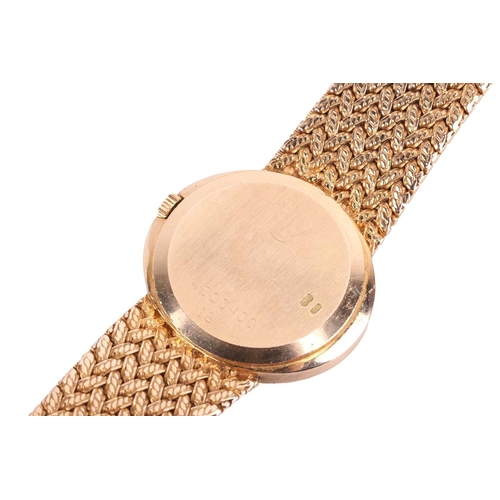 148 - An 18ct gold Rolex Cellini ladies wristwatch, featuring a champagne face with gilded hands, set in a... 