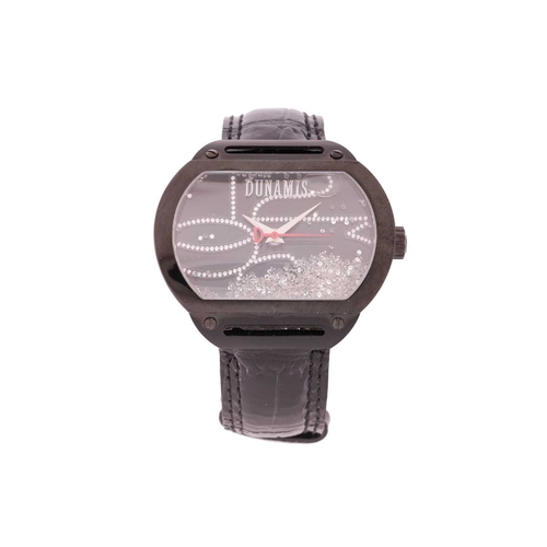 150 - A Dunamis Spartan Diamond PVD wristwatch. Serial: D0010 Case Material: Steel PVD Case diameter: 50mm... 