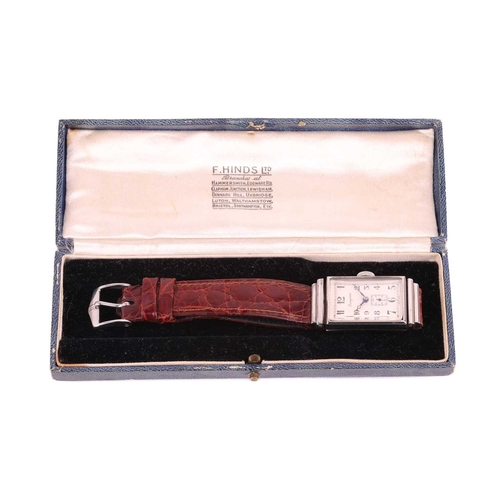 157 - A 1937 Longines rectangle mechanical dress watch Model: 2577 Serial: 5680530 Year: 1937 Case Materia... 