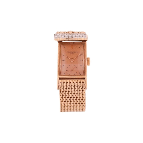 189 - Patek Philippe - An astonishing Patek Philippe diamond set belt style dress watch in 18ct gold from ... 