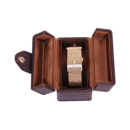 189 - Patek Philippe - An astonishing Patek Philippe diamond set belt style dress watch in 18ct gold from ... 