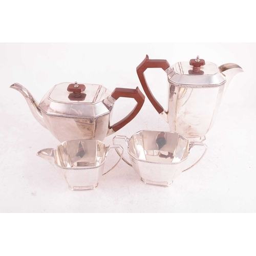 216 - A four-piece silver tea service, by William Suckling Ltd, Sheffield 1946, comprising a teapot, hot w... 