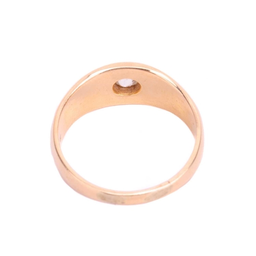 160 - A diamond single-stone ring, featuring an old-cut diamond with an estimated weight of 0.35ct, in a s... 