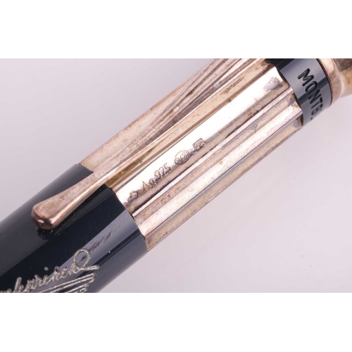 189 - Montblanc - a Charles Dickens ballpoint pen from the Writer's Edition collection, tapered barrel in ... 