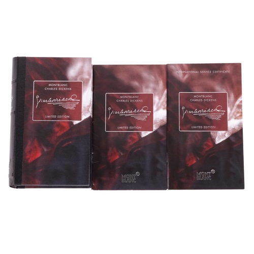 189 - Montblanc - a Charles Dickens ballpoint pen from the Writer's Edition collection, tapered barrel in ... 