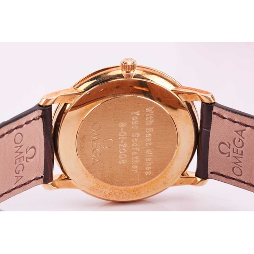 200 - An unworn Omega De Ville 18ct gold dress watch Model: 4610.30.02 Serial: 59730647 Year: 2008 Approx ... 