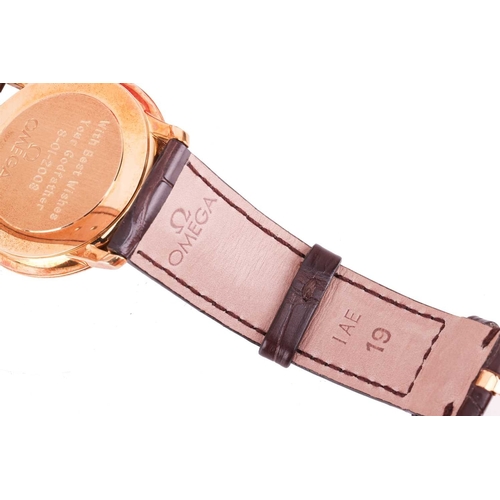 200 - An unworn Omega De Ville 18ct gold dress watch Model: 4610.30.02 Serial: 59730647 Year: 2008 Approx ... 