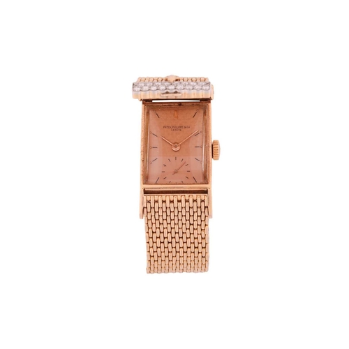 204 - Patek Philippe - An astonishing Patek Philippe diamond set belt style dress watch in 18ct gold from ... 