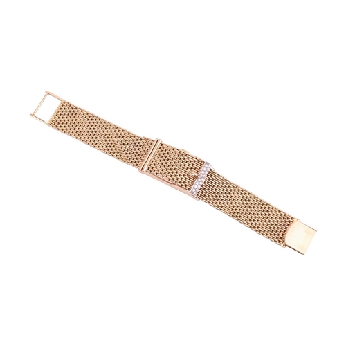 204 - Patek Philippe - An astonishing Patek Philippe diamond set belt style dress watch in 18ct gold from ... 